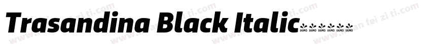 Trasandina Black Italic字体转换